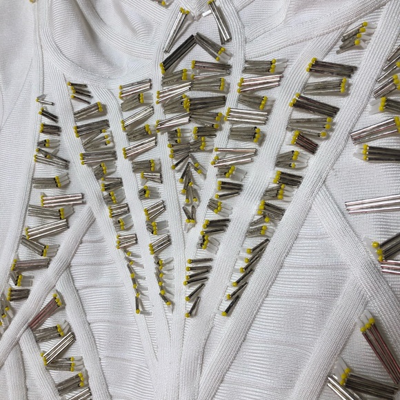 Herve Leger white dress size small - Picture 2 of 8